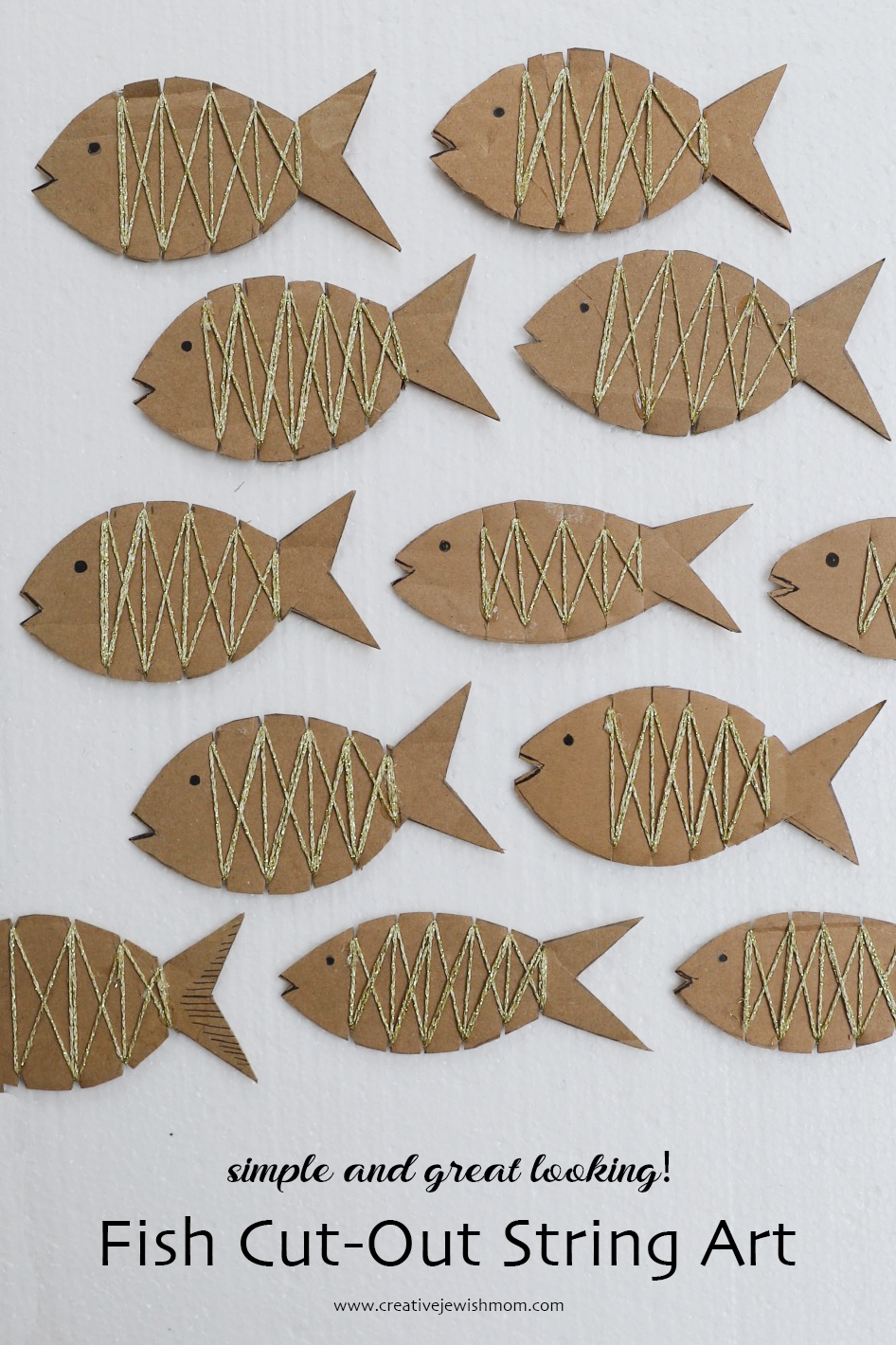 How To Make Cardboard Cut-Out Fish With Unique String Details