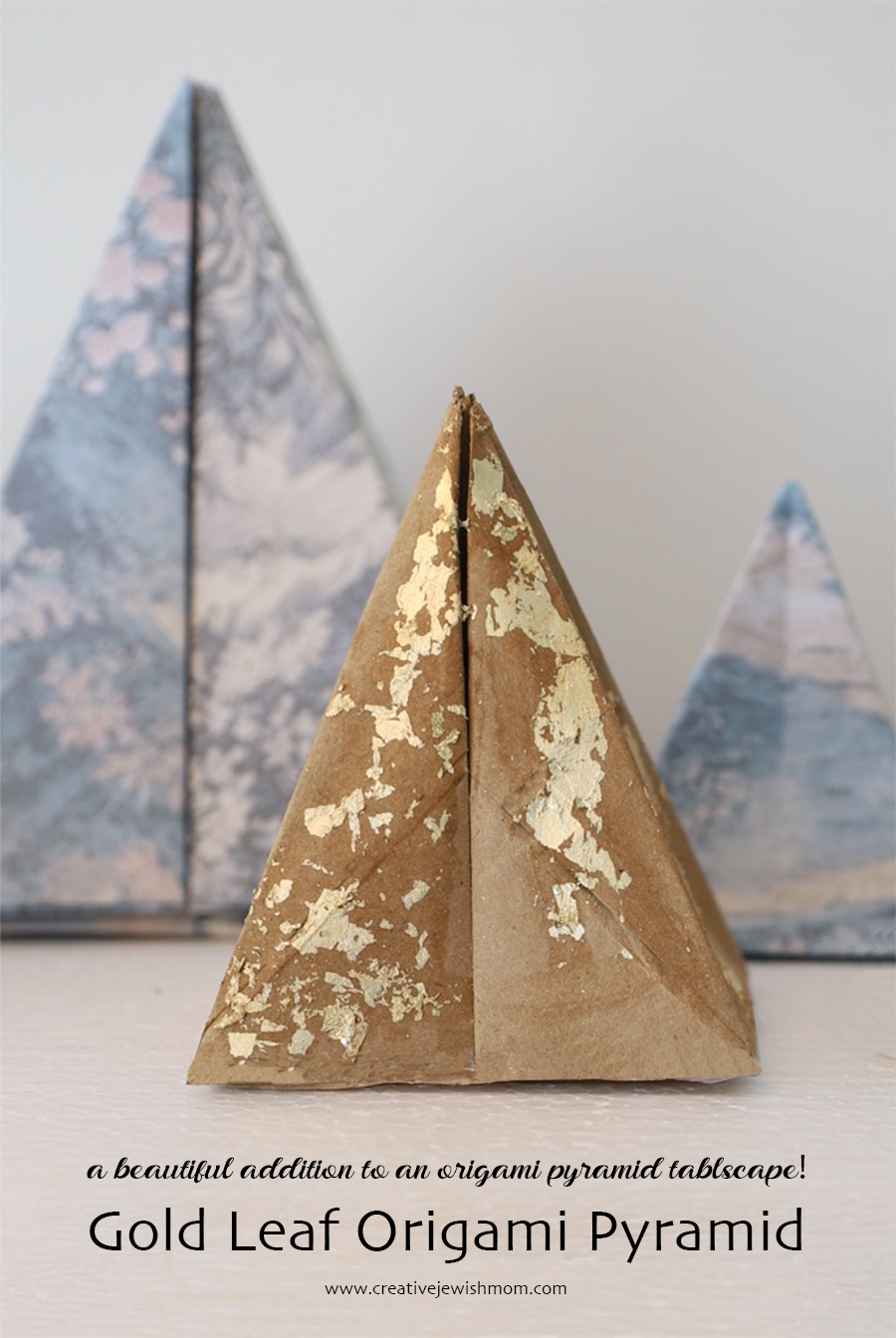 How To Make A Gold Leaf Origami Pyramid