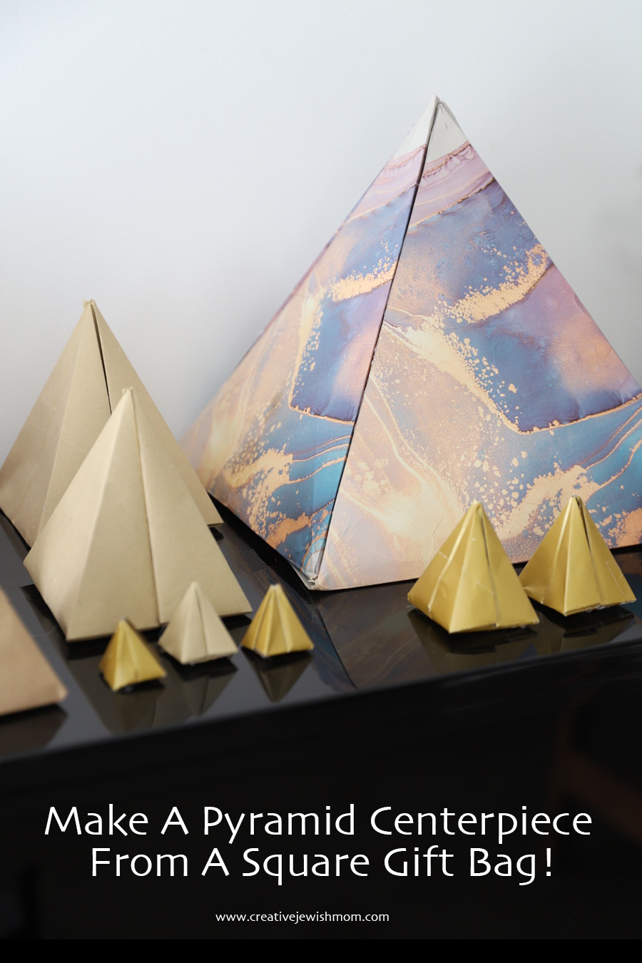 How To Make A Large Pyramid From A Square Gift Bag