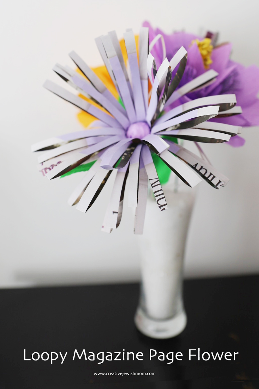 How To Make Loopy Magazine Page Flowers