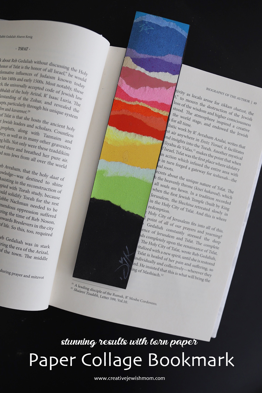 How To Make A Stunning Torn Paper Collage Bookmark