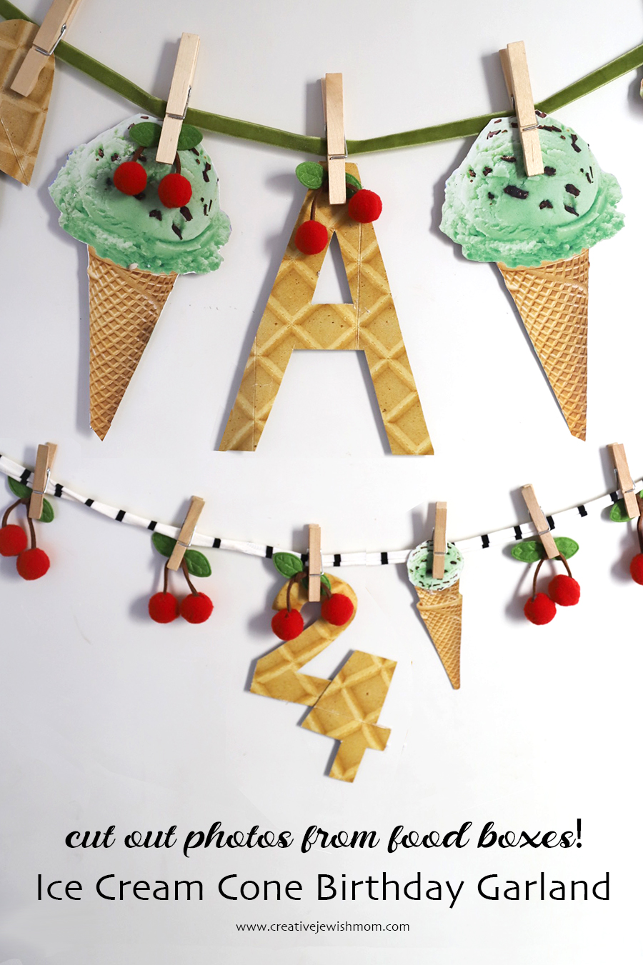 How To Make Fun Birthday Decor With Recycled Ice Cream Cone Boxes
