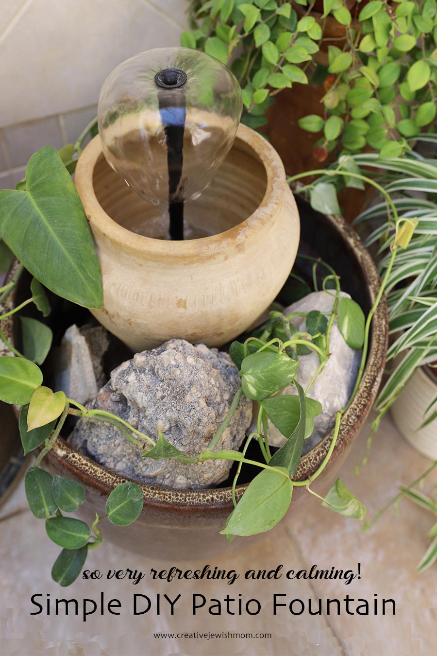 How To Make A Simple Patio Fountain With Pots You Have On Hand