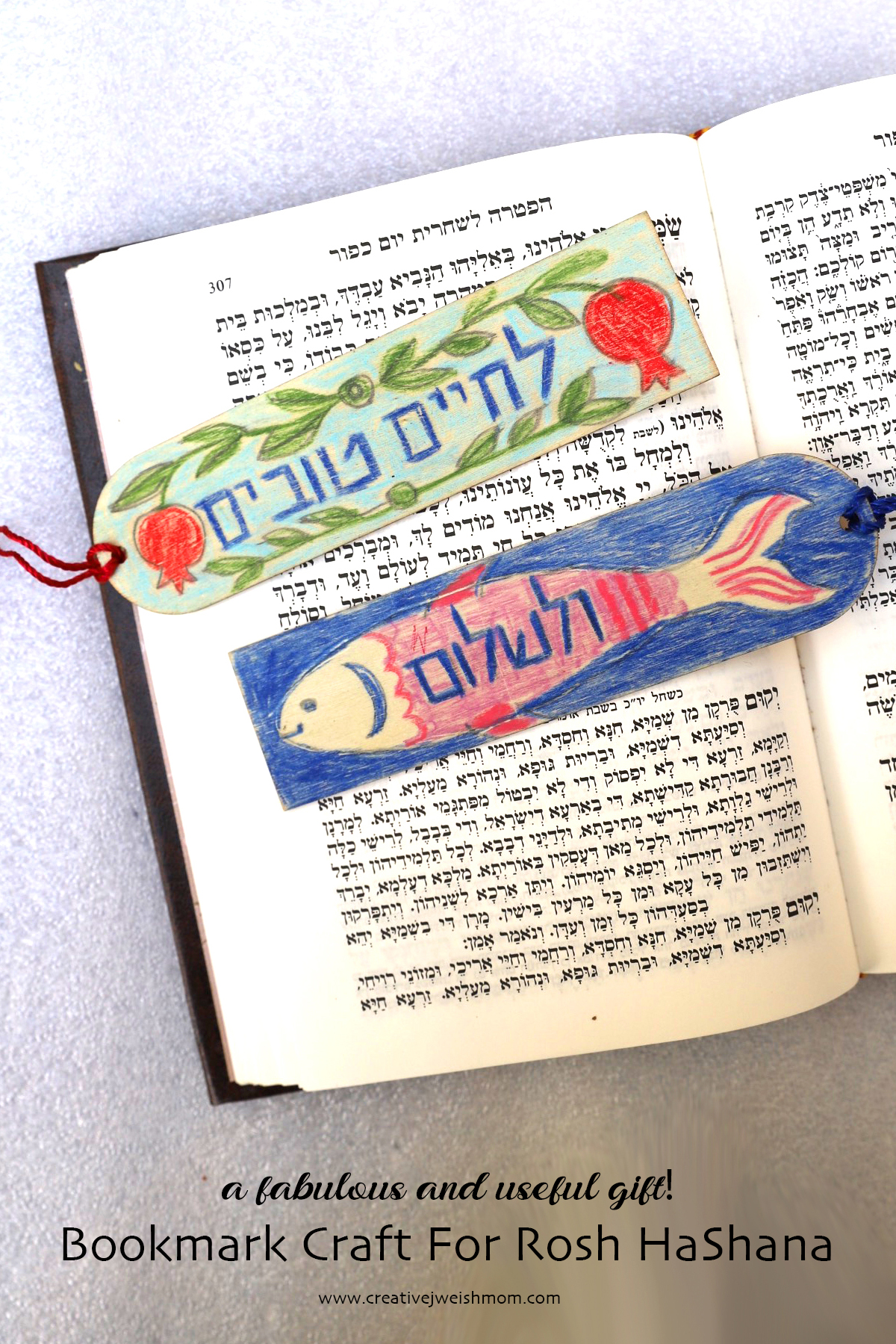 How To Make Bookmarks For Rosh HaShana Craft