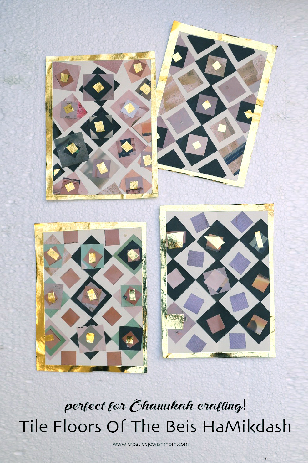How To Make Geometric Collages Inspired By The Marble Tile Floor Of The 2nd Beit HaMikdash