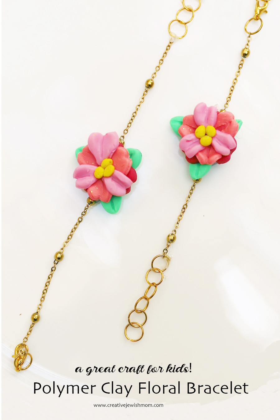 How To Make DIY Polymer Clay Flower Bracelets