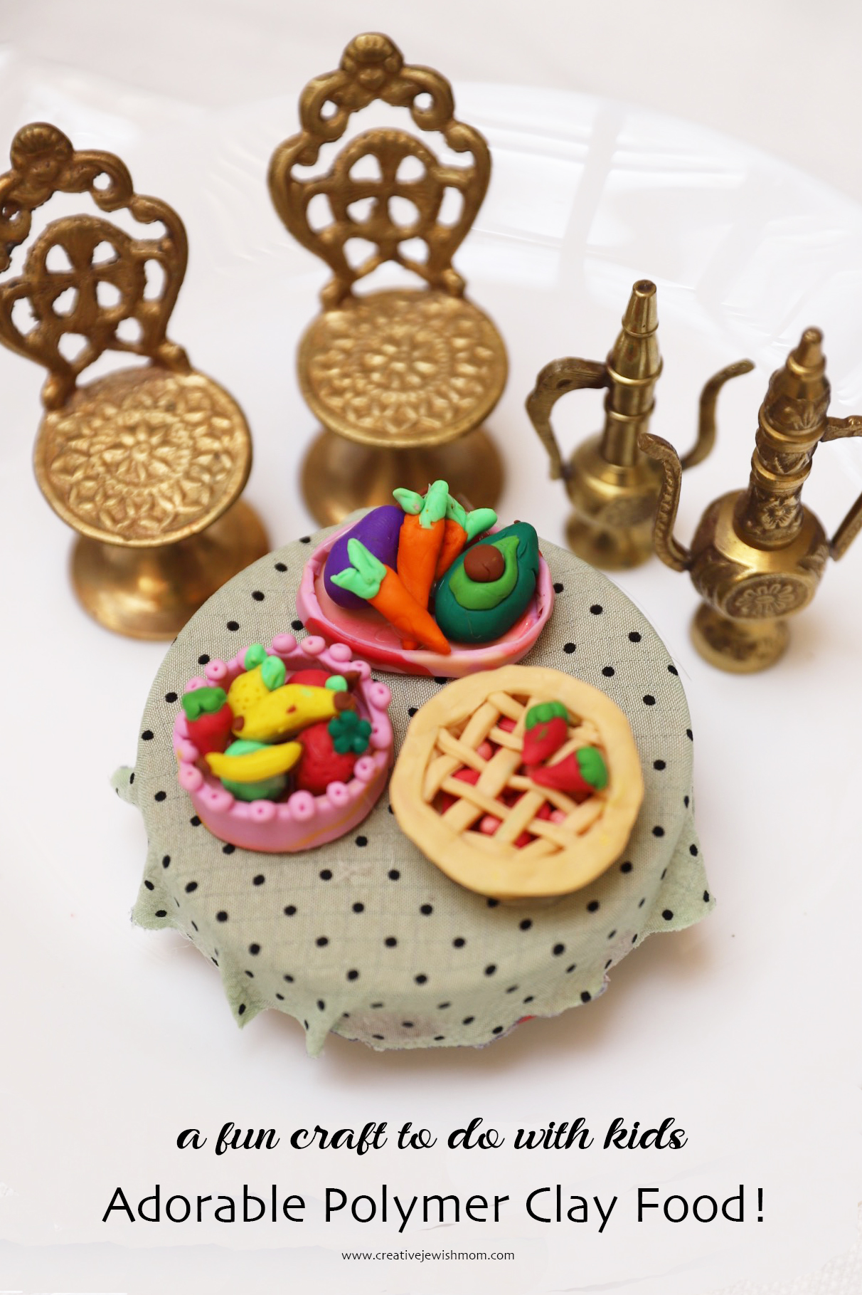 How To Make Tiny Polymer Clay Dollhouse Food With Kids